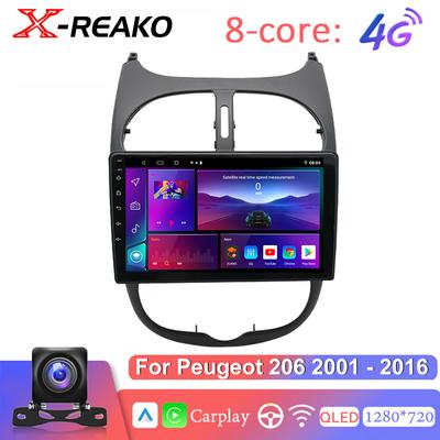 Для Peugeot 206 206CC 206SW 2001 - 2008 Автомобильное радио Автомобильные видеоплееры CarPlay Android Auto No 2 din 2din DVD 4G 8Core