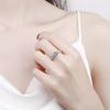 Bague Ringen Кольцо с муассанитом VVS D цвета 1 карат/2 карата для женщин, ювелирные изделия из стерлингового серебра 925 пробы, открытые кольца с выращенными в лаборатории бриллиантами, подарок