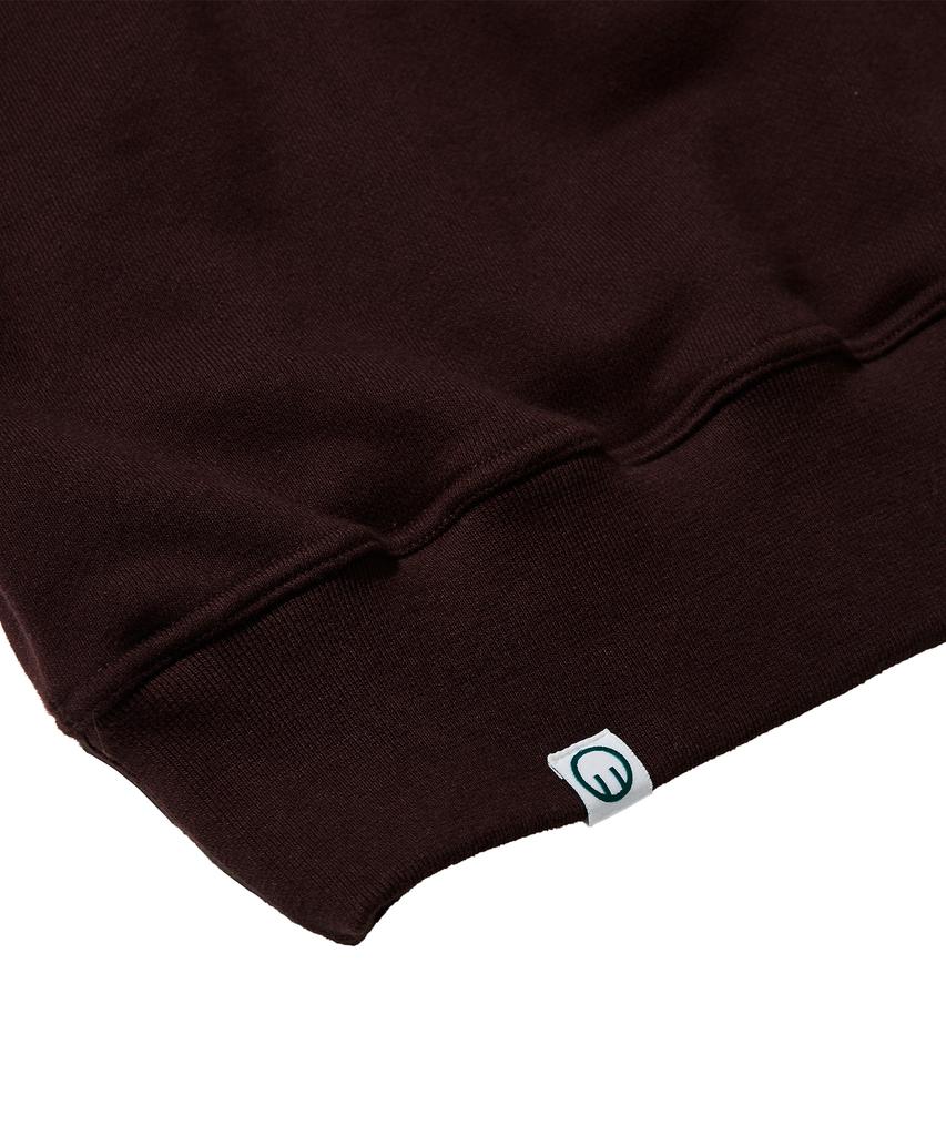 GORAMIS Slogan Logo Print Sweatshirt [Brown]
