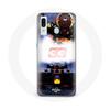 Чехол для Samsung Galaxy A20 Формула 1 Макс Ферстаппен Пилот F1 черный красный и желтый
