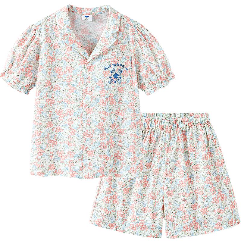 Mini Balabala Girls' Pure Cotton Pajama Set
