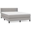 Sommier à lattes avec matelas - Maison Exclusive - 140x200cm - Tête de lit réglable - Gris clair