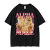 Alpha Male Cat Kitten Funny Meme T ShirtS Men Women's Clothing Fashion Cute T-shirt Male Cotton Casual Short Sleeve T Shirt Tops
