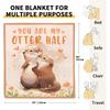Cartoon otter pattern Printed Blanket for Sofa Bed Travel Camping Living Room Office Conditioning Blanket for All Seasons Gifts