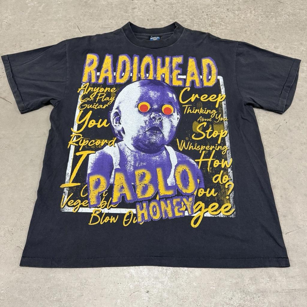 Vintage Radiohead Pablo Honey Tour T-T-Shirt Size XL Boxy Brockum Tag 1990 REPRINT