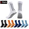 6Pairs Non Slip Medium Tube Grip Socks Men Women Sports Socks for Yoga Ballet Football Basketball Rugby Soccer Cycling Running