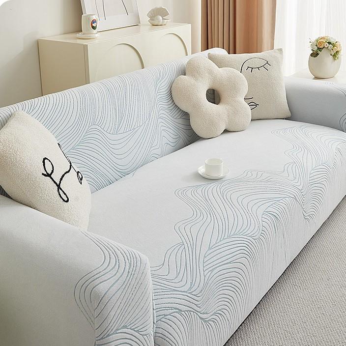 New Nordic Style Jacquard Velvet Thickened Sofa Cover Elastic Full Cover Cloth Towel Fabric Four Season Universal Protective Cover