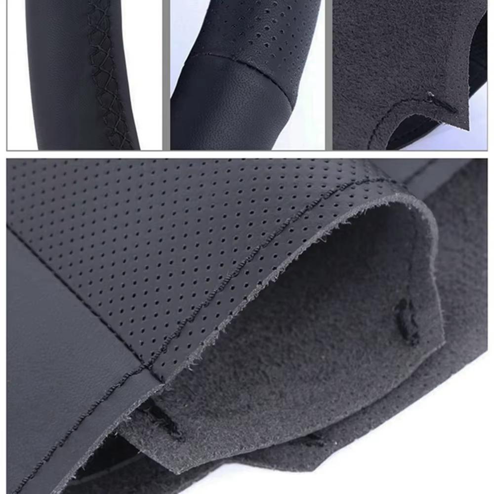 VZH5 Car Steering Wheel Cover Anti-slip Artificial Leather For Honda Fit City Jazz 2014 2015 HRV HR-V 2016 Vezel Car Accessories
