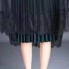 Vintage Lace Gauze Women Skirts Korean Elegant Loose Midi High-waisted Floral Skirt Woman Female Faldas