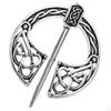 Medieval Viking Norse Brooch Pin Cloak Silk Shawl Lapel Clasp Silver