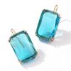 Pinkdudu Fashion Color Rhinestone Stud Earrings Simple Alloy Square Glass Earrings for Women Jewelry Gifts PD685