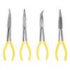 4 Pcs Mechanical Pliers 11in Long 25 Degrees  45 Degrees  90 Degrees  Bending and Straight Tip Long Nose Carbon Steel