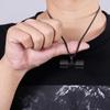 Alloy Fitness Dumbbell Necklace Hip-Hop Pendant Jewelry New Gym Dumbbell Barbell Chain  Men Women