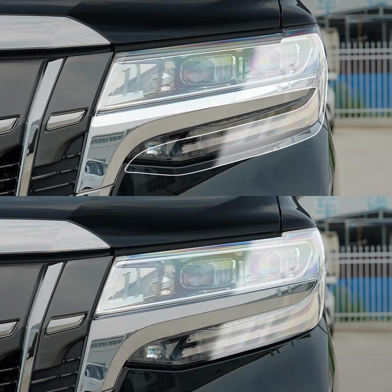 Защитная пленка для фар автомобиля Smoke Black, вырезанная по форме, для Toyota Alphard AH40 AH30 2019-2026, противоударная, глянцевая, виниловая пленка-обертка
