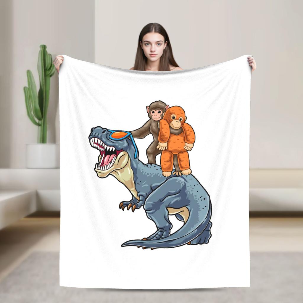 Soft Bedding Throws Travel Monkey Punch Blanket Flannel Bedspread For Bedroom Trend Sofa Bed Cover