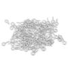 100pcs DIY Metal Screw Eye Pin Drill Hook Loop Clay Resin Jewelry Findings Accessory (Silver)