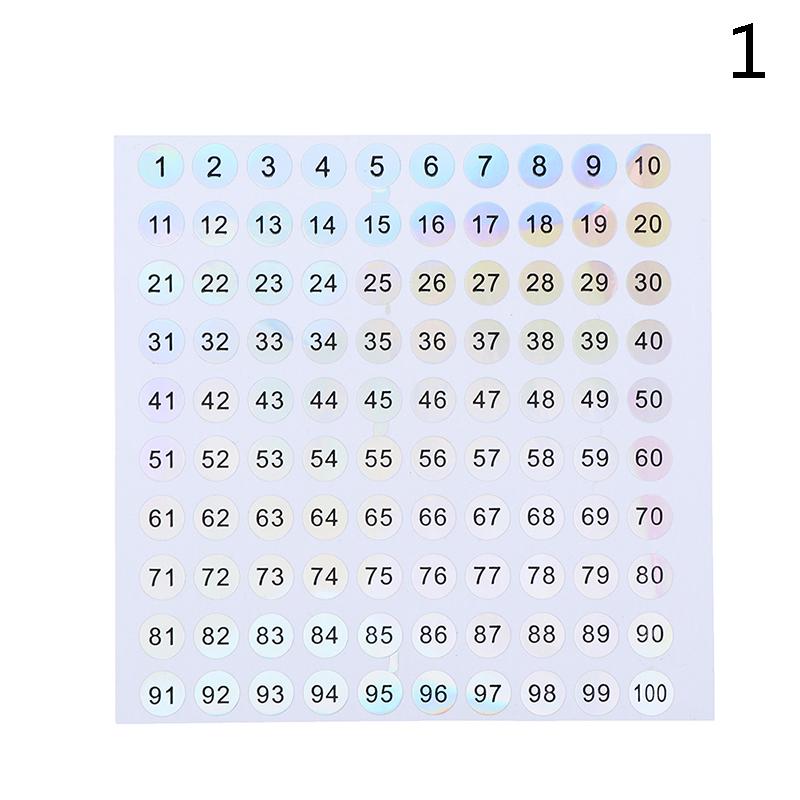 Водонепроницаемый номер 1-200 лазерные этикетки наклейки лак для ногтей губная помада бирки с номерами