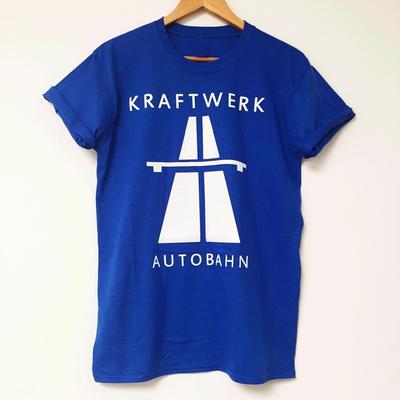 Ретро Футболка Autobahn Kraftwerk Классическая Королевский Синий Унисекс S-234XL IM1090 Унисекс Футболка