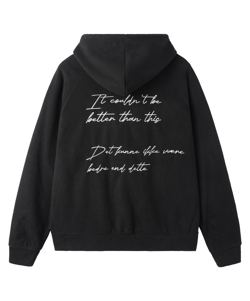 Флисовая толстовка на молнии Bakken Back Lettering Bk8928_Черный