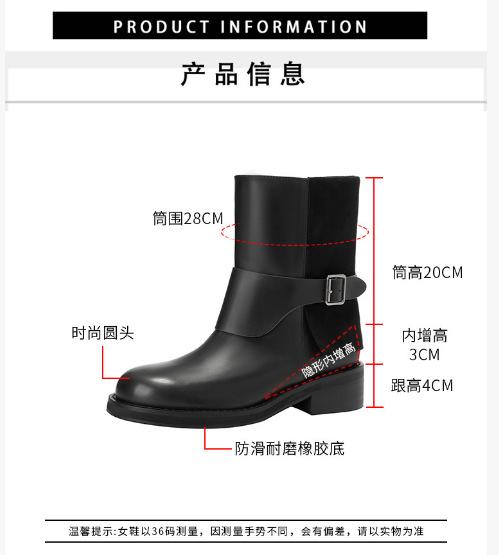 Кожаная Пряжка Ремня Прямые Ботинки Маленькая Толстая Подошва Британские Ретро Ботинки Мартин Вестерн Ботинки Короткие Ботинки Женские Рыцарские Ботинки