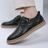 Модные Новые мужские повседневные деловые кожаные туфли с ручной прошивкой нитью Универсальные Джентльменские для вечеринки, офиса, свадьбы, Роскошные Высококачественные туфли