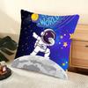 Cartoon Astronaut Rocket Cushion Cover Soft Short Plush Pillow Cover Smooth Cozy Texture Aesthetic Cushion Case Home Decor