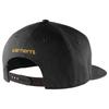 Carhartt Кепка из прочного утиного полотна с плоским козырьком, черная, однотонная, для мужчин и женщин, 106665, (001), Размер, 6 панелей, козырек, ткань, застежка-регулятор, простой дизайн, цвет,