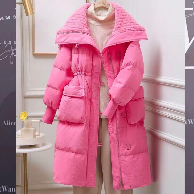 Down Jacket for Women Waterproof Parka Thicken Warm Long White Duck Parkas Light Luxury High-end Fashion Winter 2024