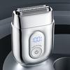 Мини-электробритва со светодиодным дисплеем, USB-перезаряжаемая, водонепроницаемая, с 3 головками, портативная дорожная бритва для мужчин, триммер для бороды, инструмент для удаления волос