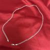 925 Sterling Silver Single Buckle Necklace 4mm Chain For Woman Man Wedding Engagement Party Jewelry