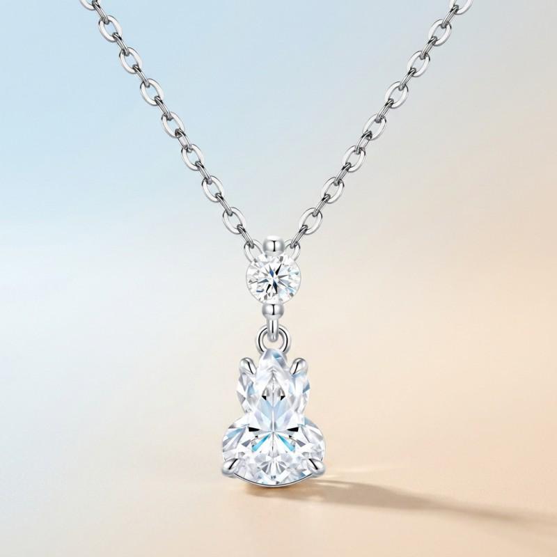 Fashion Versatile Necklace Non-Fading Luxury Moissanite Clavicle Chain Women