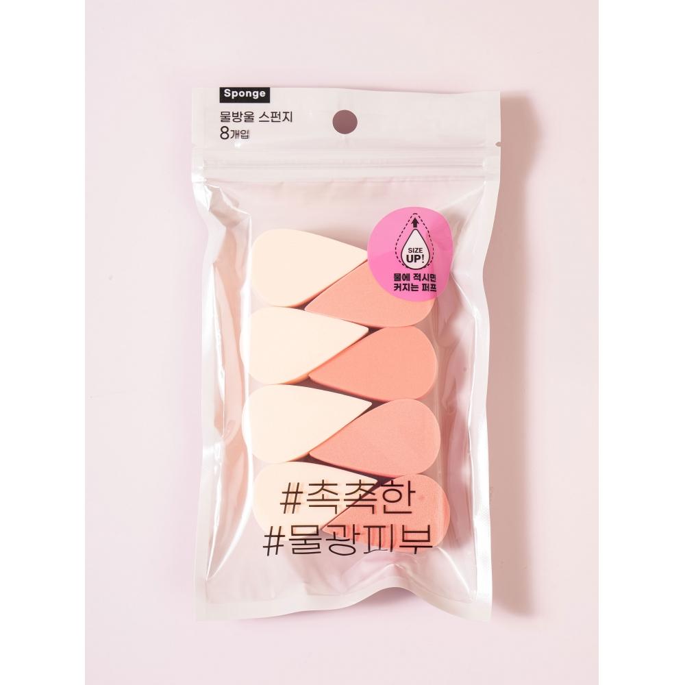 Daiso Water Drop Single Sided Puff Set Of 8