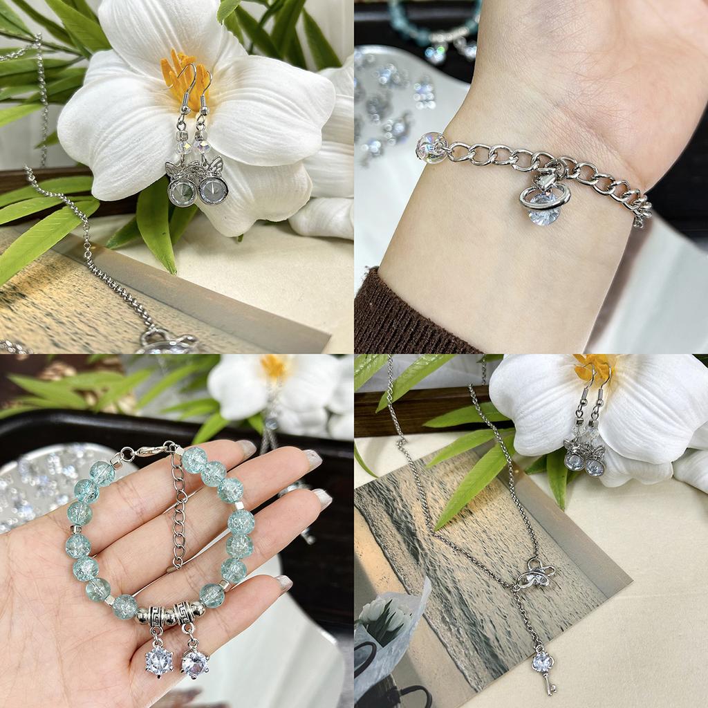 Набор блестящих металлических подвесок для изготовления украшений своими руками с дизайном сердца, ключа и цветка