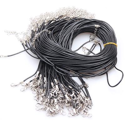 Модное ожерелье черного цвета, подарок своими руками, витая плетеная веревка, шнур, цепь, ювелирные изделия, аксессуары, искусственная кожа