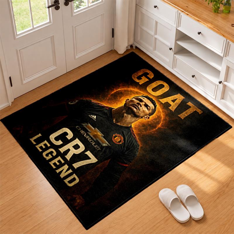 Cristiano Ronaldo Carpet Door Mat for Living Room or Bedroom Protective Mat Under Chair Office Decoration Christmas Gift Birthday Present