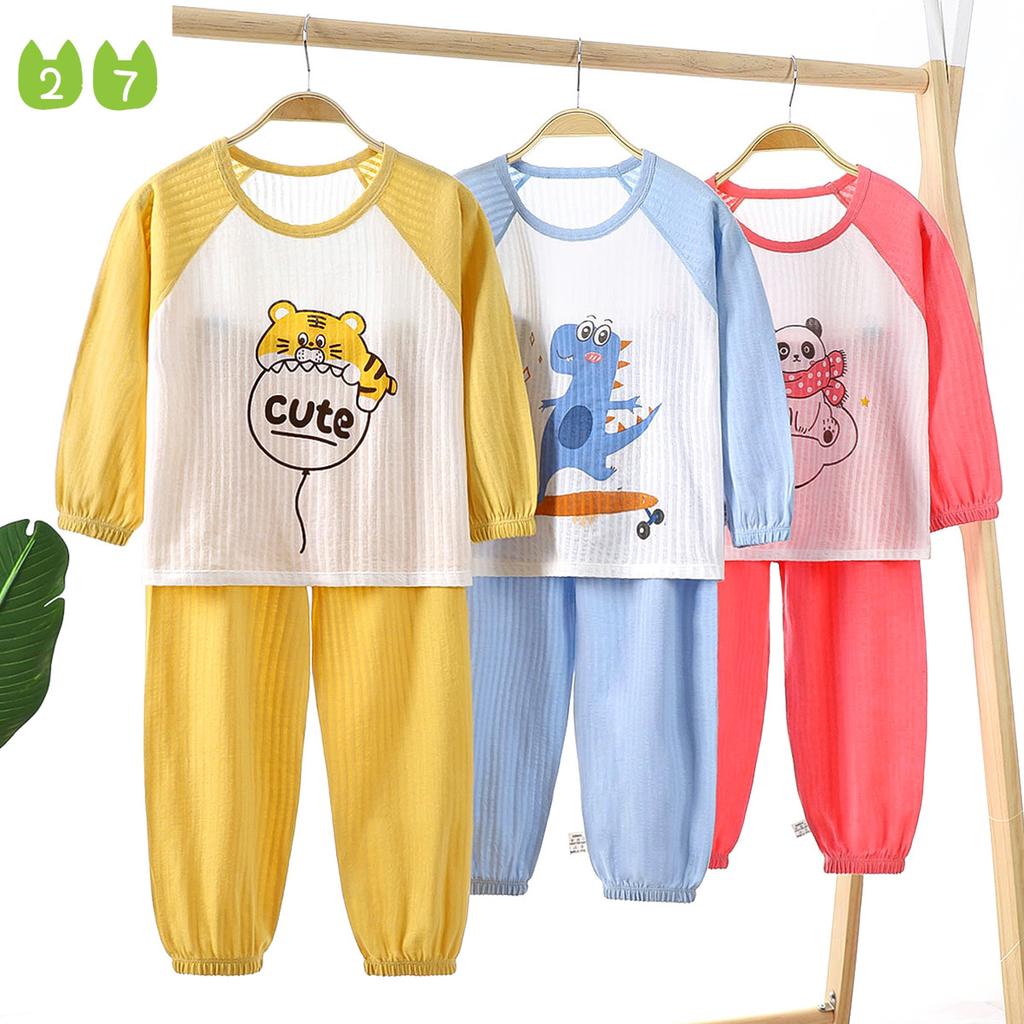 Children's Loungewear Set Baby Pajamas Long-Sleeved Trousers Two-Piece Set Pajamas