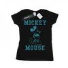 Womens/Ladies Mickey Mouse Distressed Kick Mono Cotton T-Shirt
