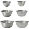 Belle Maison 6-Piece Stainless Steel Bowl and Colander Set, Dishwasher Safe, with Graduated Finish, Perforated Bowl, and Legs.