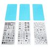 Nail Stamper Kit Stainless Steel Protective Blue Film Different Patterns Irregular Images DIY Tools