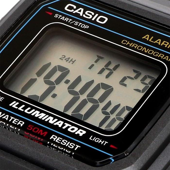Casio Стандартные цифровые мужские часы W-217H-1AV Черные (Импортный)