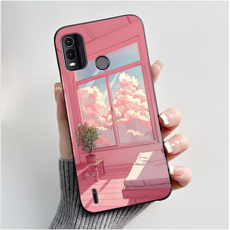 Black Case For Nokia G11 Plus Unique Design Black Cat Holding A Basket Pattern Shell Jelly Color Anti-scratch Soft Casing