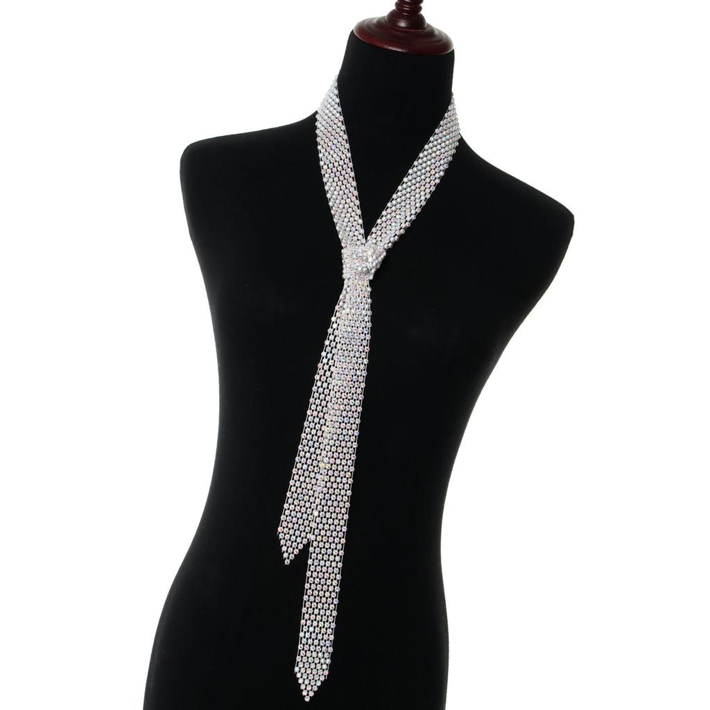 Sparkling Sequins Tie Fashion Unisex Rhinestones Bowtie Fashionable Neckwear for Costume Parties and Carnivals