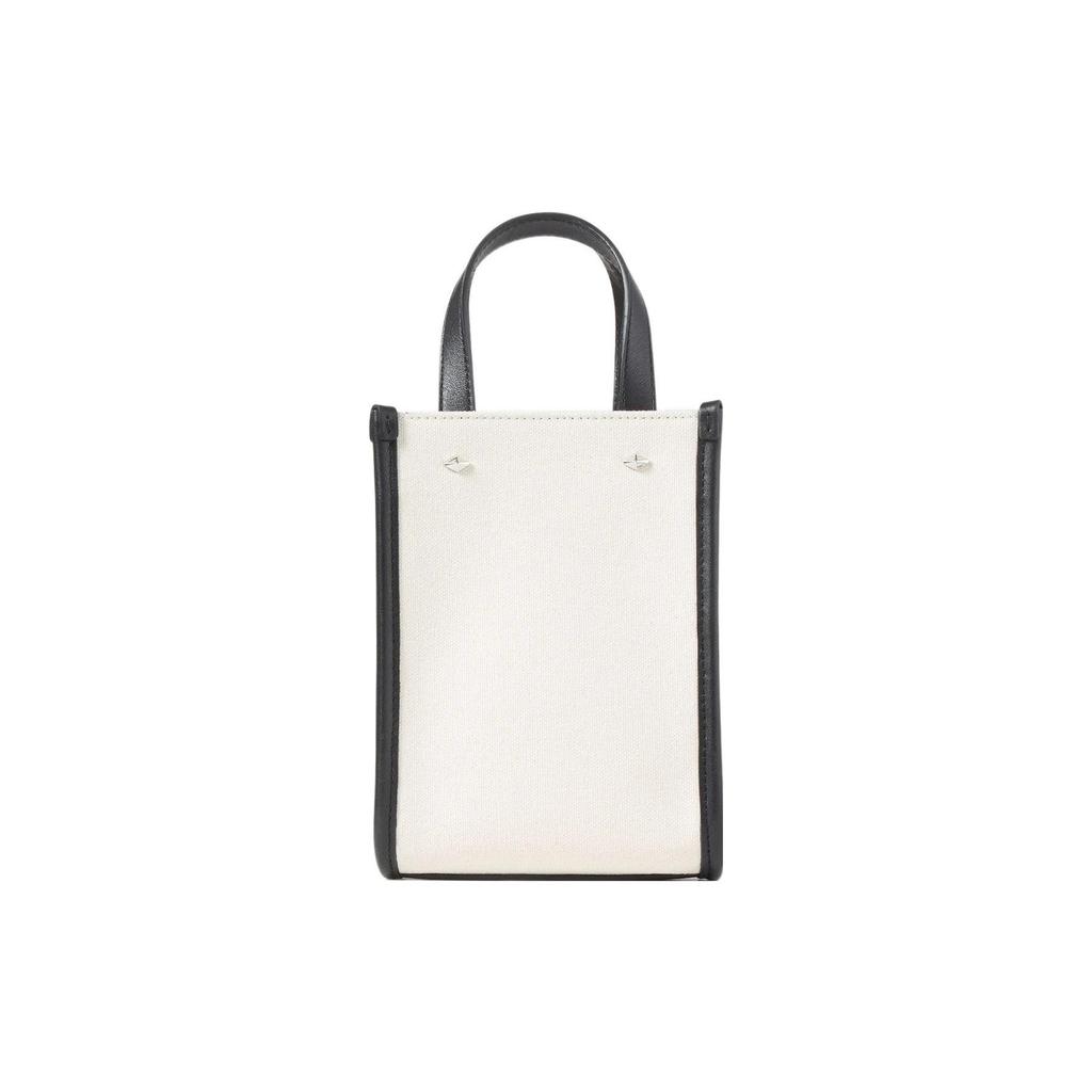 Jimmy Choo N/S Logo Print Detachable Long Shoulder Strap Canvas Tote Bag Women Tote Bag Black Beige MININSTOTECZMNATBLACKSILV