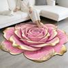 Цветочный плюшевый коврик для пола 3D визуальный коврик для ванной в форме цветка Нескользящие впитывающие напольные коврики для спальни кухни ванной комнаты дивана журнального столика