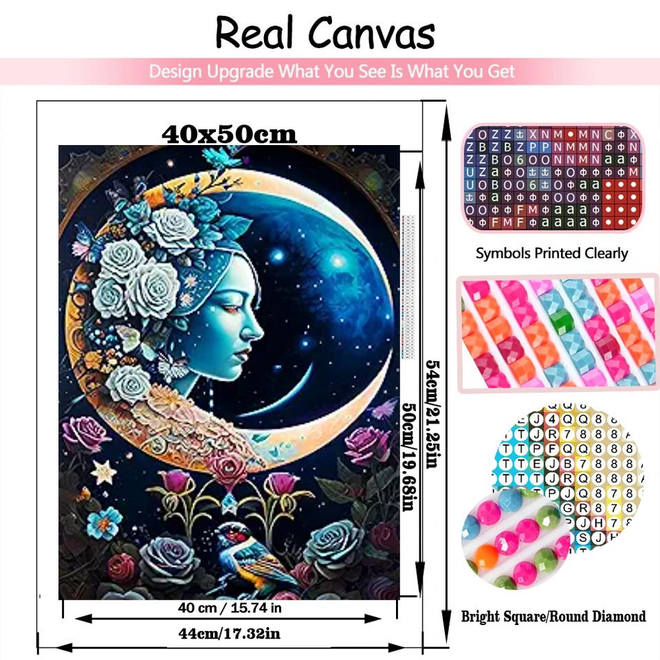Diamond Painting Mosaic Painting Sun Moon Water Diamond Picture Women 5DDIY Crystal Cross Embroidery Home Decoration2004