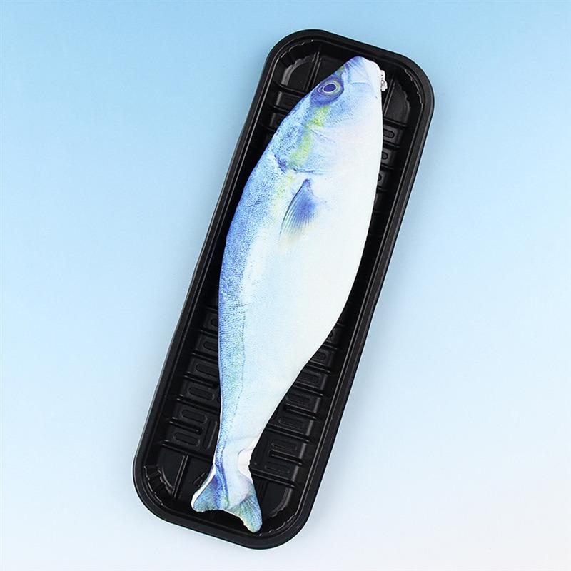 Милый пенал с имитацией рыбы, кавайный мультяшный пенал на молнии, большая вместительная портативная сумка для хранения, держатель для канцелярских принадлежностей, сумки для ручек