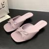 Модные женские тапочки с бантом, летние повседневные туфли для ходьбы, модные женские сандалии 2025, тренд бренда, уютные пляжные платья, женские zapatos
