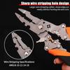 High-carbon Steel Wire Stripping Pliers Foldable 12 In 1 Wire Stripping Tool Non-Slip Comfortable Electrician Crimpe Pliers