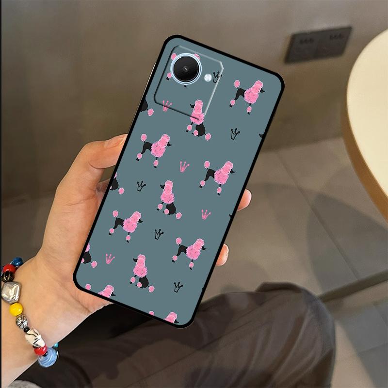 Poodle Dog Case For Realme C53 C55 C51 C25 C63 C61 C65 C67 C71 C75 GT6 GT7 Pro 11 12 13 14 15 Pro Plus
