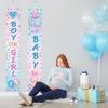 Buryeah 2 Pcs Gender Reveal Door Decorations Boy or Girl Porch Signs Gender Reveal Door Hangers Banner He or She Porch Signs for Baby Shower Party